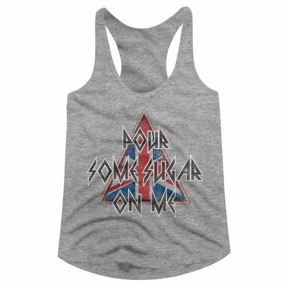 Def Leppard Pour Some Sugar Triangle Heather Women's Racerback Tank Top