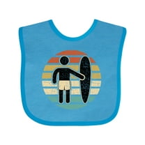 Inktastic Surfing Retro Sunset for Surfer Boys or Girls Baby Bib