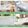 thumbnail image 4 of Foldable Pop-Up Mosquito Net Topboutique Portable Sleeping Bag Fly Net Folding Fly Net Tent Camping Fly Net Bed Sumer Accessories for Camping Traveling Adjustable Size Blue, 4 of 7