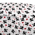 thumbnail image 3 of Valentine's Day Pouf Cover with Zipper, Cupid Angel with Wings Flying Around Hearts, Soft Decorative Fabric Unstuffed Case, 30" W X 17.3" L, Charcoal Grey Vermilion, by Ambesonne, 3 of 5