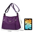 thumbnail image 4 of KXF Shoulder Bag for Women - Lightweight Oxford Multi-Pocket Crossboby Purse Bags Zipper Handbag with Adjustable Strap, 4 of 7