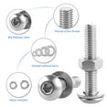 thumbnail image 4 of Ensemble Assorti de 1110 Pcs d'Écrous, Boulons et Rondelles M2 M3 M4 M5 en Acier Inoxydable à Tête Hexagonale Croisée avec Boulons et Écrous, 4 of 8