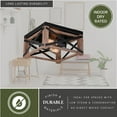 thumbnail image 5 of Colton 12-in W Brown Wood Cage Flush Mount Ceiling Light Fixture, 5 of 10