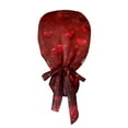 thumbnail image 4 of Fgvctg Valentine’s Day Heart Scrub Cap Bouffant Style Tie Back Perfect for Women Adjustable Long Hair Soft Head Cover for Work and Casual Wear Wine, 4 of 5
