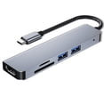 thumbnail image 1 of Tipo C HUB USB Mouse Keyboard Adapter HDMI-Compatible Video Converter USB-C Estación de acoplamiento de USB-C Accesorios portátiles Suministros de computadora sidaley EL005669-00B, 1 of 7