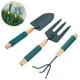 thumbnail image 2 of Juego de 3 miniherramientas de jardinería con mango de madera para macetas, 2 of 5