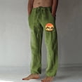 thumbnail image 1 of Puntoco Pantalones casuales largos para hombre, pantalones casuales con estampado de moda para hombre, cintura elástica con bolsillos, pantalones deportivos, 1 of 4