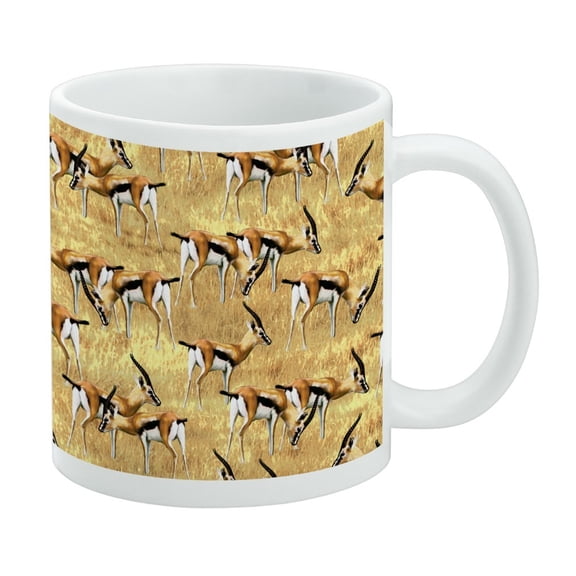 African Plains Gazelle Herd Grazing Pattern White Mug