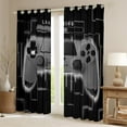 thumbnail image 2 of Feelyou 3D Grey Gamepad Curtains Pack of 2 (42x84 Each), Fashion Neon Square Curtains Blackout, Teens Kids Boys Girls Bedroom Curtains, Blackout Curtains Bedroom Decor, 2 of 6