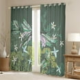 thumbnail image 2 of Erosebridal Green Dragonfly Curtains Pack of 2 (42Wx63L),Botanical Flower 30%-50% Black Out Curtains,Mother'S Day Gifts Curtains for Living Room,Floral Bedroom Decoration, 2 of 6