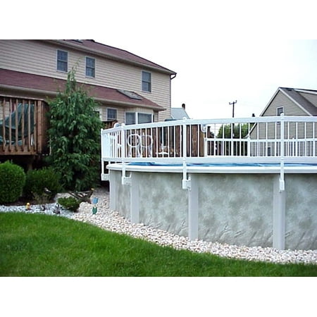 24-Inch White Economy Vinyl Works Resin Above-Ground Pool Fence Kit C - 2 (Best Removable Pool Fence)