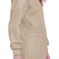 thumbnail image 3 of Landau Veste de Blouse Médicale pour Femmes à 4 Poches : Coupe Classique Décontractée, Col Rond, Boutons Pression devant et Poignets en Tricot 7525, 3 of 5