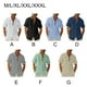 thumbnail image 2 of Qarigey Camisa con botones de estilo informal para hombre, camisa de verano para fiesta en la piscina, Color sólido, diseño Simple, Tops Camisetas Azul claro SG, 2 of 5