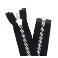 thumbnail image 3 of YKK #10 10 Inch to 36 Inch Aluminum Separating Jacket Zipper Extra Heavy Duty Metal Zippers for Sewing Coats Crafts (Black - 580, 31 Inches), 3 of 3