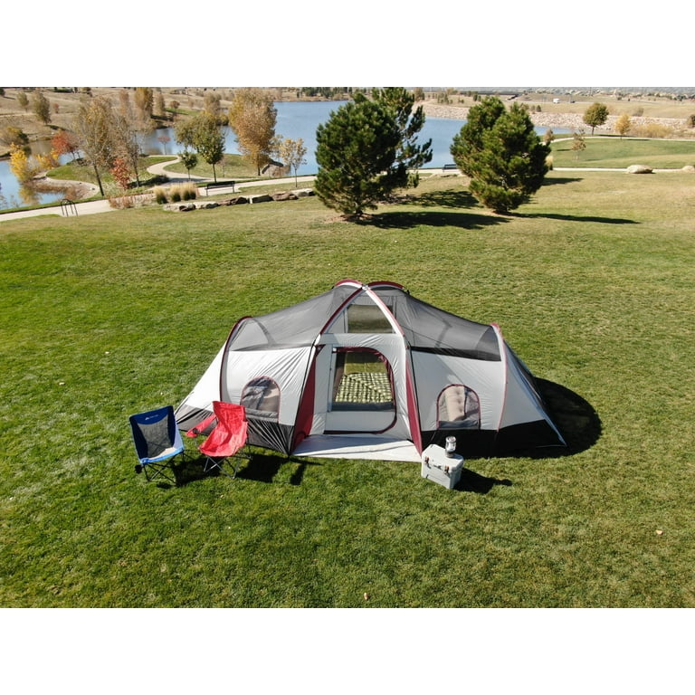 Ozark Trail 10 Person 3 Room Cabin Tent with 2 Side Entrances Walmart