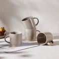 thumbnail image 2 of Vesteel Coffee Mugs Set of 4, 12oz Porcelain Coffee Cups with handle, Ceramic Stoneware Mug for Milk, Coffee, Hot Cocoa, Microwave & Dishwasher Safe, Cappuccino Brown, 2 of 9