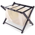 thumbnail image 1 of Costway Wood Folding Luggage Rack Suitcase Stand Hamper Laundry Cloth Bag, 1 of 10