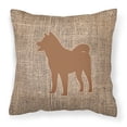 thumbnail image 2 of Caroline's Treasures BB1082-BL-OR-PW1818 Akita Burlap & Orange Canvas Decorative Pillow, 18" x 18", Multicolor, 2 of 2