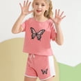 thumbnail image 4 of Uccdo Girls Summer Sports Tracksuits, Teenager Little Girls Casual T-shirts Top & Shorts Activewear Set, 2 Pieces, Size 5-14 Years, 4 of 8