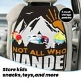 thumbnail image 3 of Uemuo Not All Who Wander Are Lost4 Printed Car Back Seat Protector,2 Pcs Backseat Car Organizer, Kick Mats Back Seat Protector , Back Seat Organizer for Kids, 3 of 8