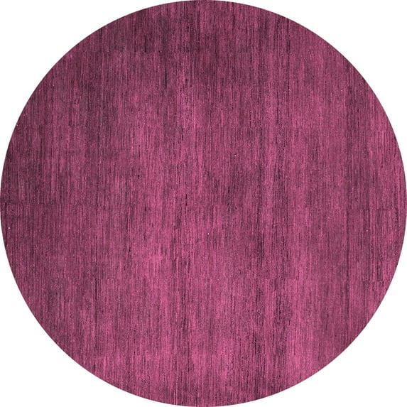 Ahgly Company Indoor Round Abstract Purple Modern Area Rugs, 8' Round