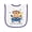 White and Purple, variant on Monkey Girl 1st Hanukkah Baby Terry Cloth Bib
