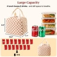 thumbnail image 2 of Lomyolo Cute Lunch Bag for Women Men - Large 9.8L Insulated Corduroy Lunch Tote Bag, Thermal Leak Resistant Lunch Cooler for Work, Travel, Picnic, Beach, Ideal Gift for Back to School, 2 of 6