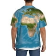 thumbnail image 7 of Goofa Earth View World Map Printed Men's Casual Short-sleeved Shirt,Lightweight Breathable Button-down,Summer Casual men's top,Versatile Fashion shirt-4X-Large, 7 of 7