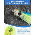 thumbnail image 3 of BLUEWING 15.7in Ocean Runner Big Game Trolling Lure Saltwater Fishing Lures with Mono Fishing Line for Wahoo Tuna Marlin Mahi Mahi C3, 3 of 8