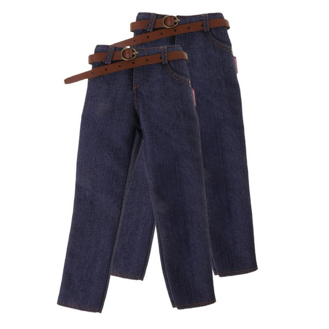 ones de Mezclil Clásicos Masculinos 2x 1/6 para Juguetes Calientes de , Accesorios de Ropa Corporal CUTICAT Pantalones vaqueros de figura de acción