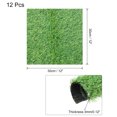 thumbnail image 2 of Uxcell 12 Pcs Artificial Model Grass Mat 12x12x0.12 inch Green Realistic Fake Turf, 2 of 6