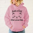 thumbnail image 2 of Sudadera con capucha divertida con estampado de Just A Girl Who Loves Cats, sudadera de moda Harajuku, sudadera informal para hombre y mujer, 2 of 5