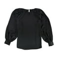thumbnail image 2 of Alfani Womens Solid Pullover Blouse, Black, Small, 2 of 2