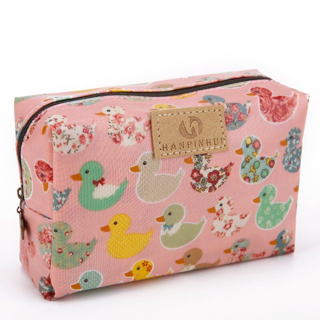 Bolsas De Maquillaje con estampado 3D para Mujer, estuche De belleza De pato amarillo, Neceser De Maquillaje Fivean unisex