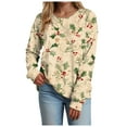 thumbnail image 4 of Jkety Ugly Sweater Christmas Women Christmas Sweatshirts for Women 2025 Crew Neck Winter Holiday Cute Pullovers Yellow,XL, 4 of 7