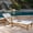 Teak Finish/Cream, variant on Mavis Outdoor Chaise Lounge With Cushion, Set of 2, Teak Finish, Blue