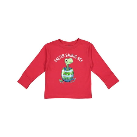 

Inktastic Easter Saurus Rex Dinosaur Hatching Easter Egg Gift Toddler Boy or Toddler Girl Long Sleeve T-Shirt