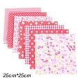 thumbnail image 2 of 7PCS Fabric Bundle Patchwork Squares Quilting Sewing BYO Craft Material Cotton Assorted Prints - Pre Cut Breathable Comfortable(Red), 2 of 3