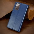 thumbnail image 6 of Wallet Case for Samsung Note 20 Magnetic Clasp Folio Kickstand Premium Leather Case with Hand Strap, [RFID Blocking] Credit Card Slots Shockproof TPU Inner Cover for Samsung Galaxy Note 20, Blue, 6 of 11