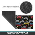 thumbnail image 5 of Game Controller Black Pattern Anti Fatigue Kitchen Rugs Set Of 2, Non Slip Washable Decorative Floor Mats for Kitchen Sink Laundry, 17"x30" and 17"x47", 5 of 5