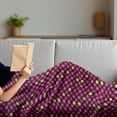thumbnail image 3 of Daisy Soft Flannel Fleece Throw Blanket, Flat Design Simplistic Chamomile Petals Repeating in Contrast Colors, Cozy Plush for Indoor and Outdoor Use, 50" x 70", Yellow Pink and Magenta, by Ambesonne, 3 of 5