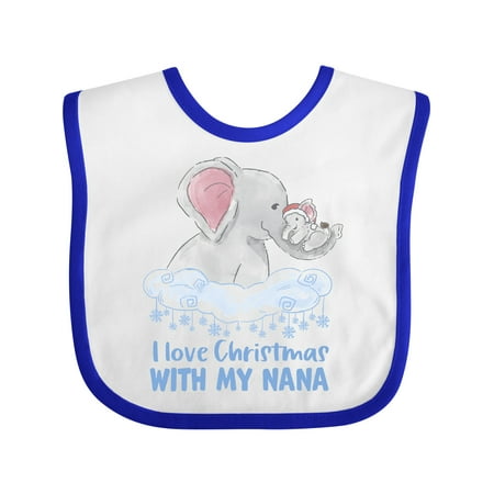 

Inktastic I Love Christmas with My Nana Gift Baby Boy or Baby Girl Bib