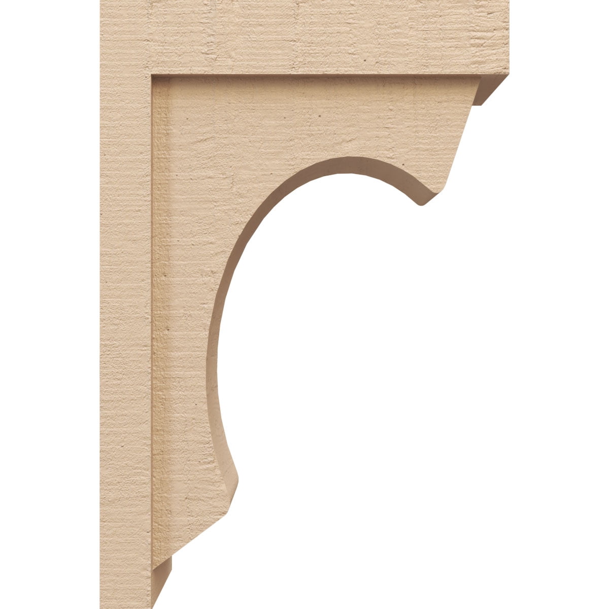 6"W x 12"D x 18"H Classic Emerson Rough Cedar Woodgrain TimberThane Corbel, Primed Tan