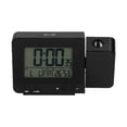 thumbnail image 4 of Reloj de proyección negro con pantalla LCD de temperatura y tiempo, reloj de carga USB para el hogar, 4 of 15