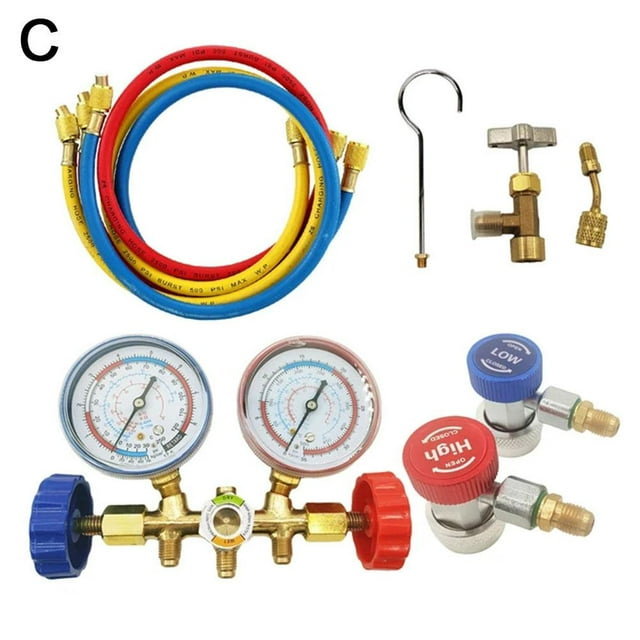 Manomètre de Pression de Climatisation R134A R32 R410 R22 Réfrigérant Manométrique C2J