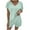 Green, variant on Diufon Lounge Set for Women Short Sleeve V Neck T-Shirts Elastic Waist Shorts Casual Knit 2 Piece Outfits