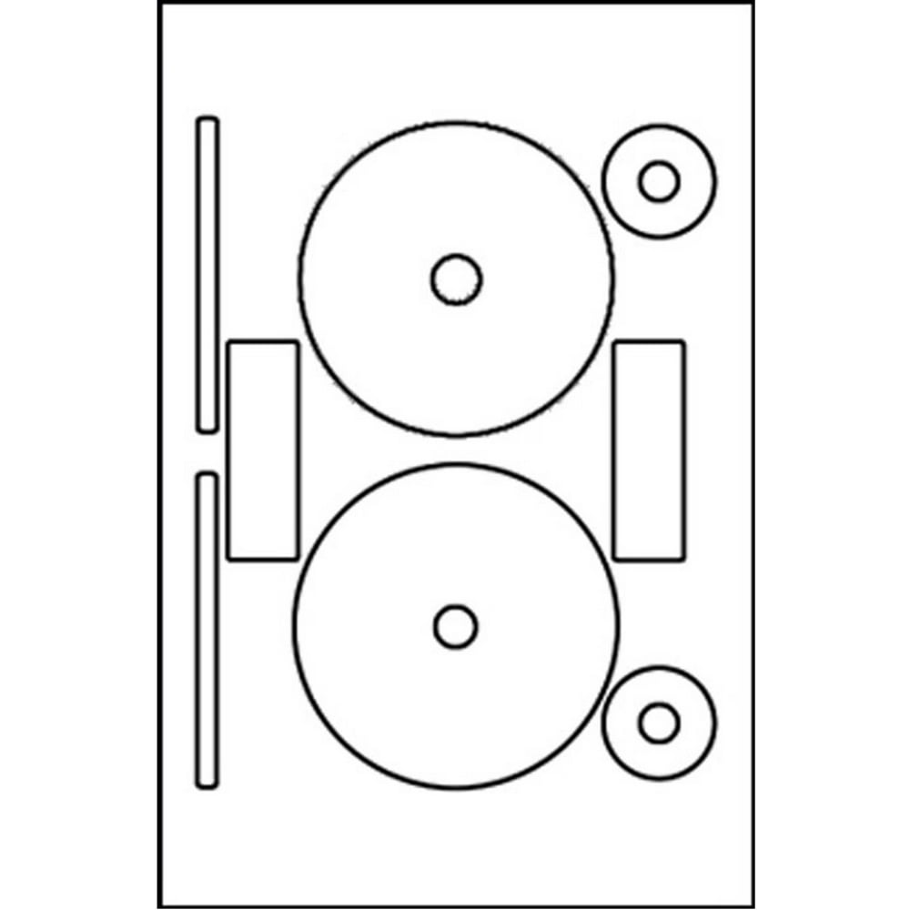 Neato Compatible CD DVD Matte Labels on Sheets (2 Labels Per Sheet