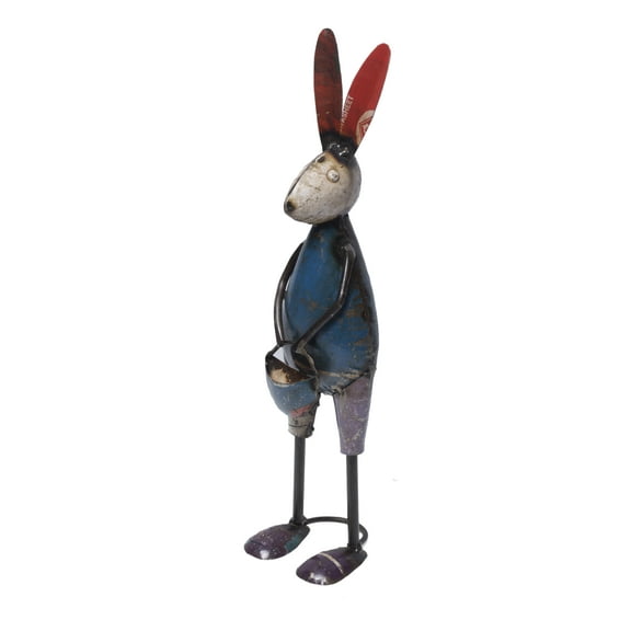De Kulture Works Iron Rabbit With Bag Decorative Collectible Figurine Showpiece Decoration