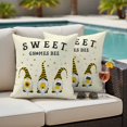 thumbnail image 2 of Outdoor Pillow Cover Sweet Gnomes Bee Set of 2 Waterproof Throw Pillowcases Daisy Flower Yellow Decorative Patio Furniture Pillows for Couch Garden Indoor & Outdoor Use, 2 of 9