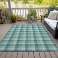 thumbnail image 6 of Addison Rugs Chantille Indoor/Outdoor Transitional Plaid Seafoam Washable Rectangle Rug, 3' x 5', 6 of 6